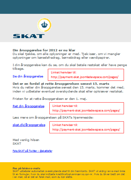 Den falske mail